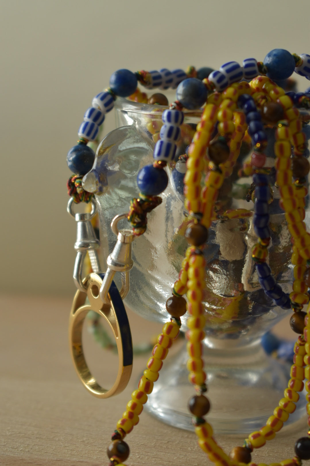 Bague Sankofa - Bleue