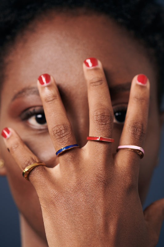 Bague Sankofa - Rouge