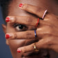 Bague Sankofa - Bleue