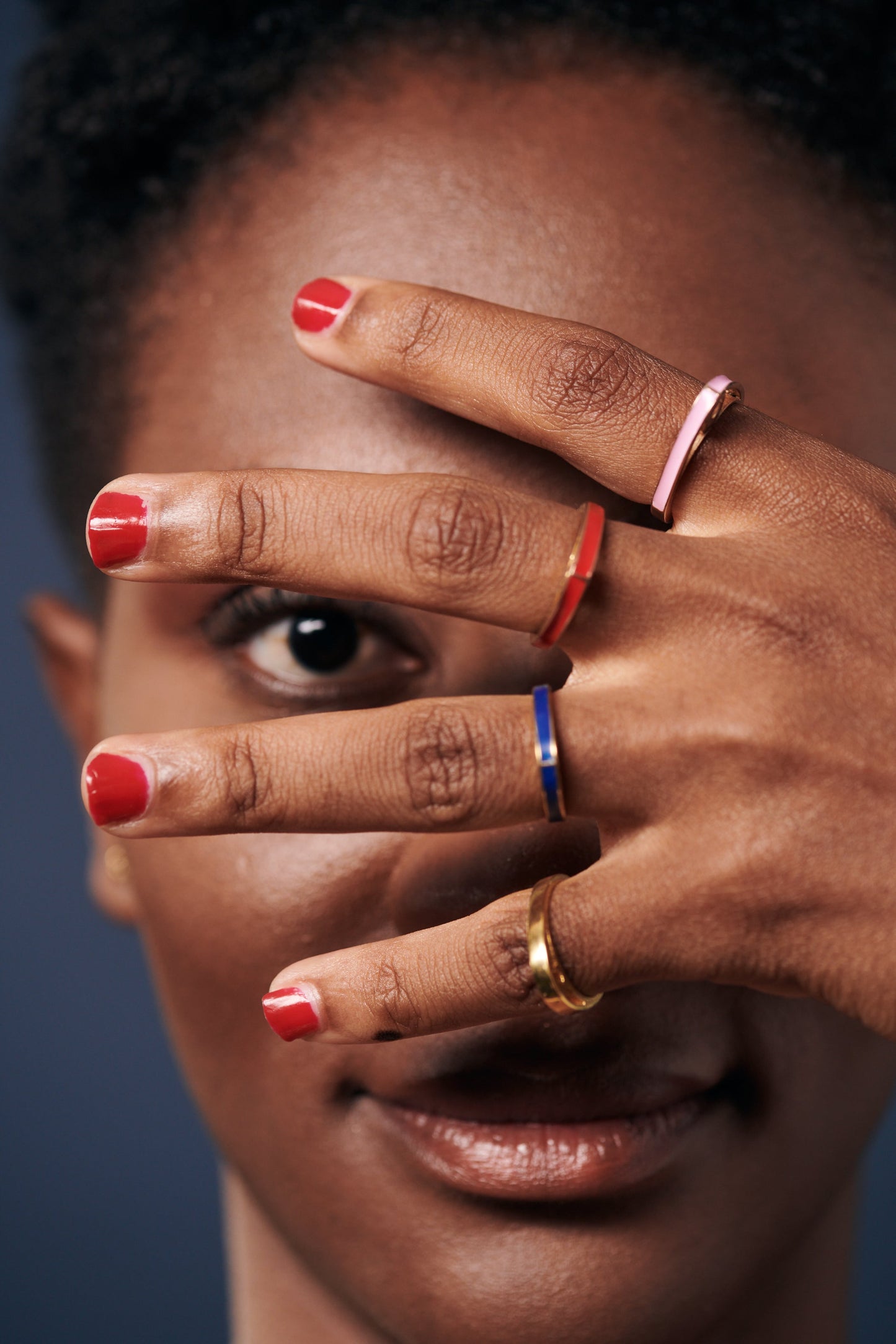 Bague Sankofa - Bleue