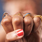 Bague Sankofa - Bleue