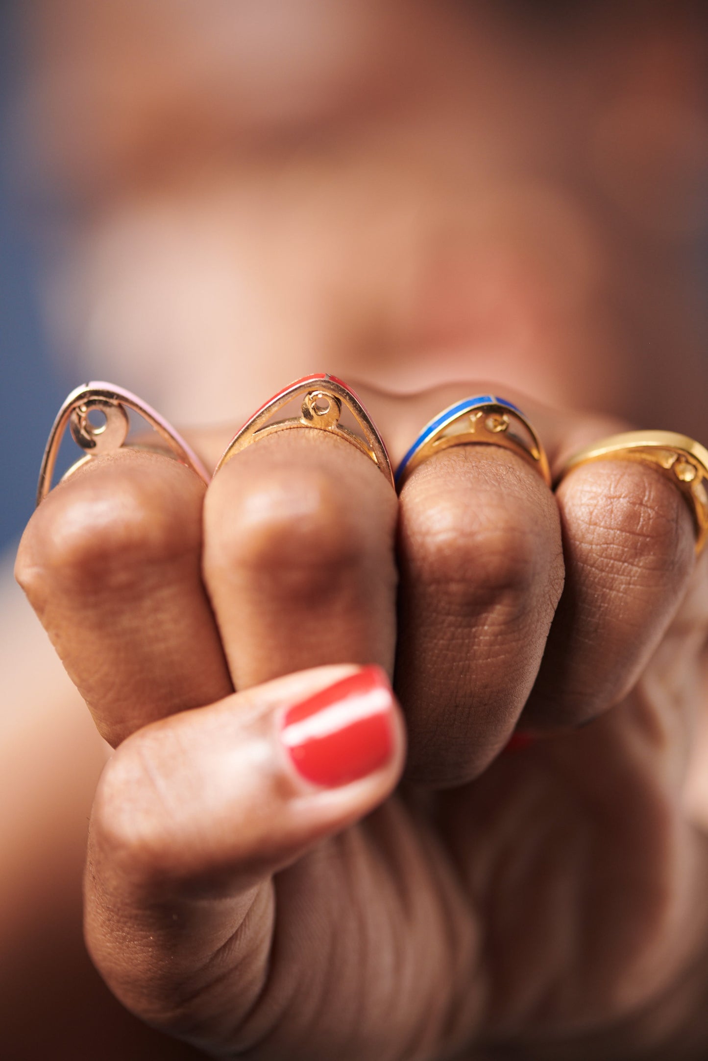 Bague Sankofa - Bleue