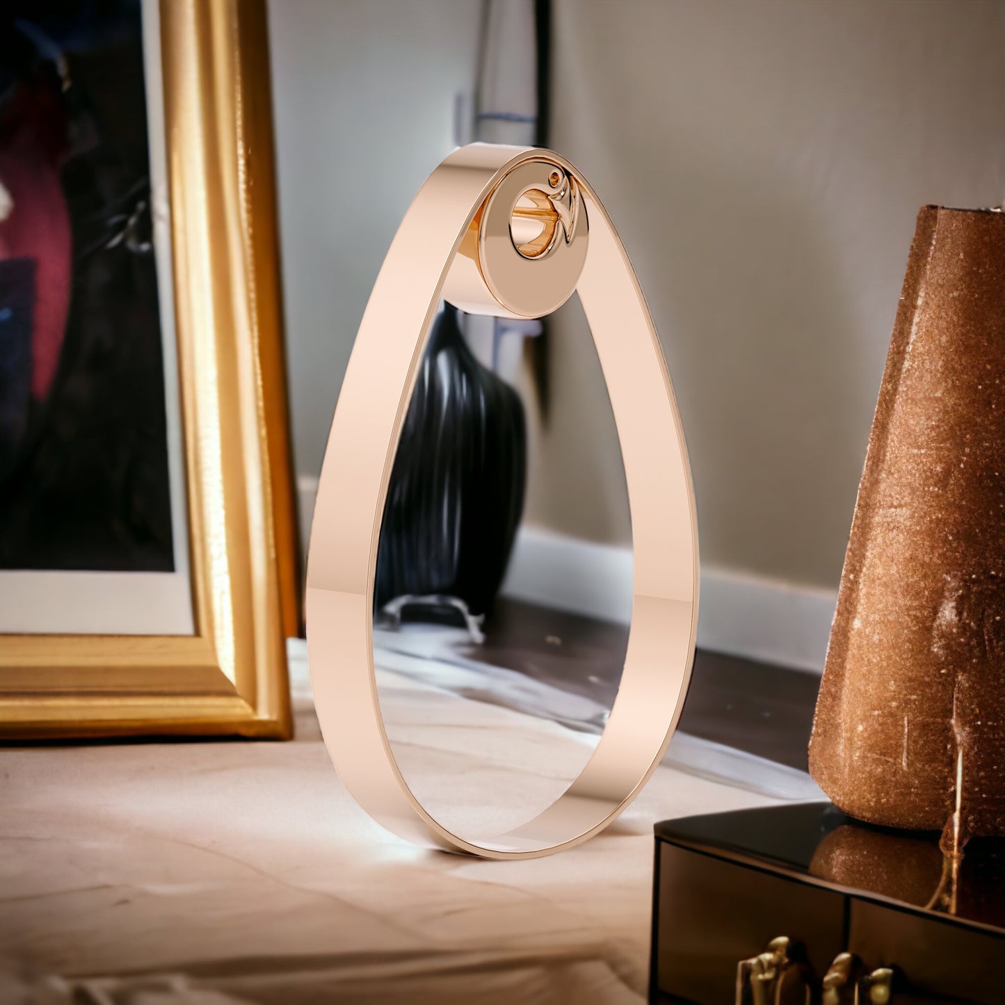 Bracelet Œuf - Sankofa Rose Doré